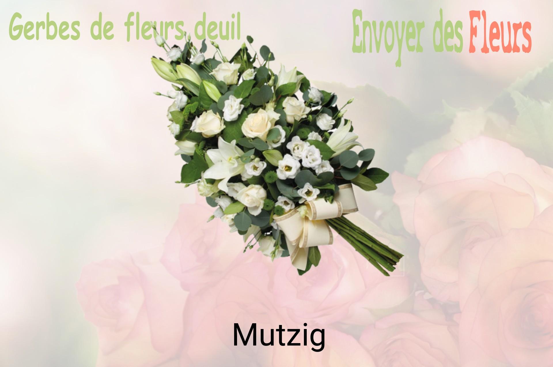 Gerbe de fleurs de deuil livrée à Mutzig